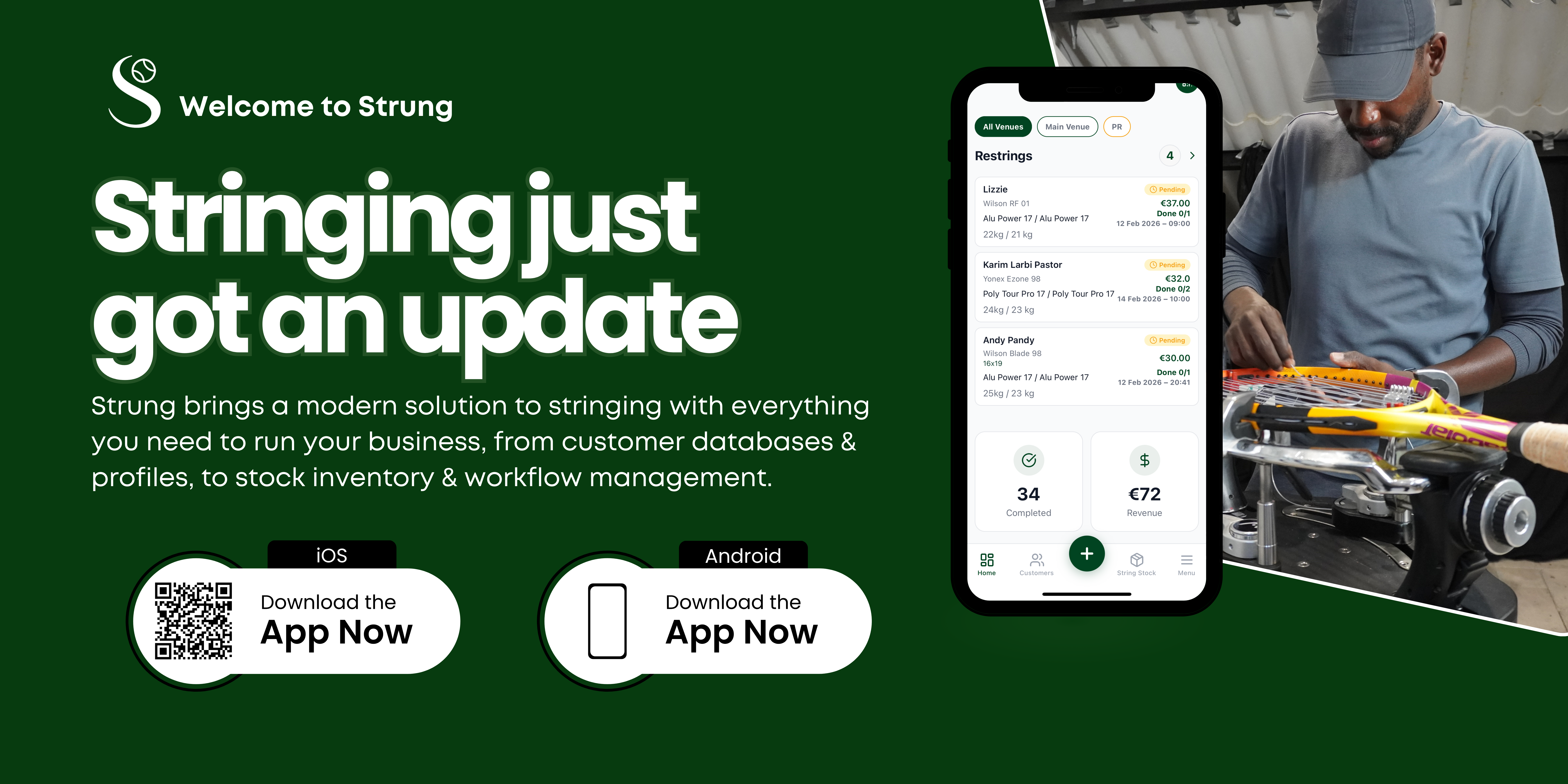 STRUNG — Stringing just got an update. Available on iOS and Android.